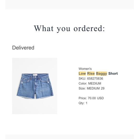 Abercrombie & Fitch the baggy low rise shorts - Picture 4 of 4